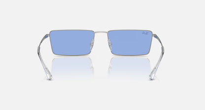 Ray-Ban Emy Bio-Based Sunglasses - Polished Silver/Blue