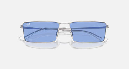 Ray-Ban Emy Bio-Based Sunglasses - Polished Silver/Blue