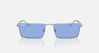 Ray-Ban Emy Bio-Based Sunglasses - Polished Silver/Blue