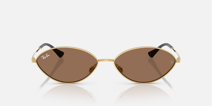 Ray-Ban Kai Bio-Based Sunglasses - Gold/Dark Brown