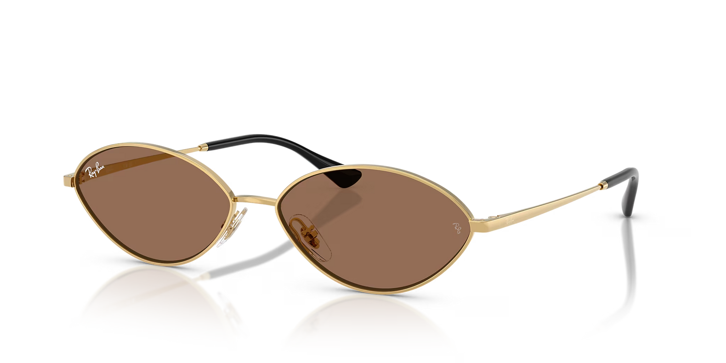 Ray-Ban Kai Bio-Based Sunglasses - Gold/Dark Brown