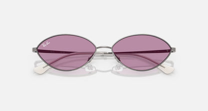 Ray-Ban Kai Bio-Based Sunglasses - Polished Gunmetal/Dark Violet