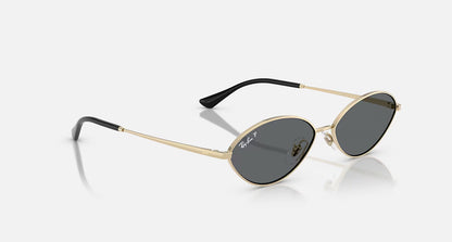 Ray-Ban Kai Bio-Based Sunglasses - Polished Pale Gold/Dark Grey Polarised