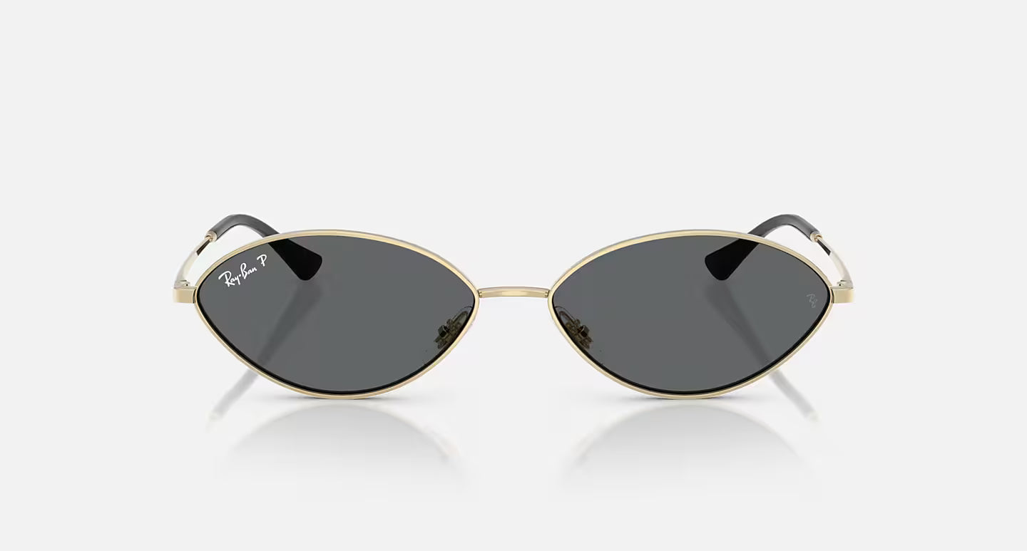 Ray-Ban Kai Bio-Based Sunglasses - Polished Pale Gold/Dark Grey Polarised