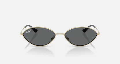 Ray-Ban Kai Bio-Based Sunglasses - Polished Pale Gold/Dark Grey Polarised