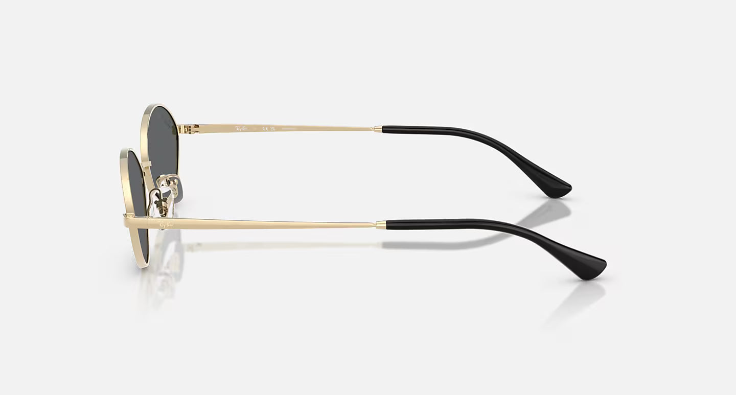 Ray-Ban Kai Bio-Based Sunglasses - Polished Pale Gold/Dark Grey Polarised