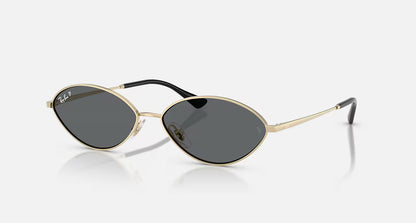 Ray-Ban Kai Bio-Based Sunglasses - Polished Pale Gold/Dark Grey Polarised