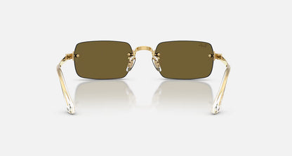 Ray-Ban Sunglasses By A$AP Rocky - Polished Arista Gold/Dark Brown