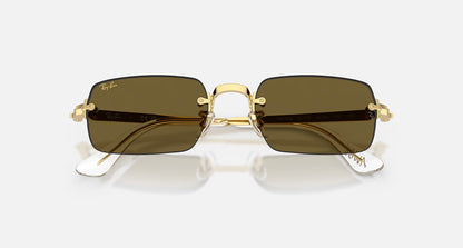 Ray-Ban Sunglasses By A$AP Rocky - Polished Arista Gold/Dark Brown