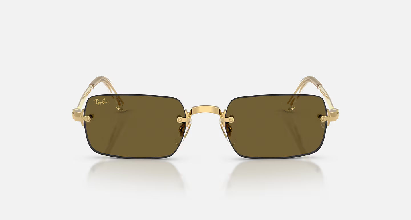 Ray-Ban Sunglasses By A$AP Rocky - Polished Arista Gold/Dark Brown