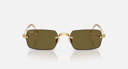 Ray-Ban Sunglasses By A$AP Rocky - Polished Arista Gold/Dark Brown