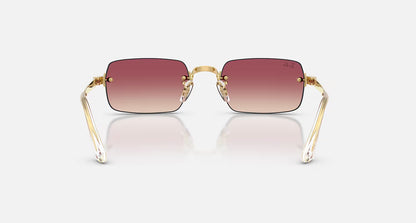 Ray-Ban Sunglasses By A$AP Rocky - Polished Arista Gold/Clear Gradient Dark Violet