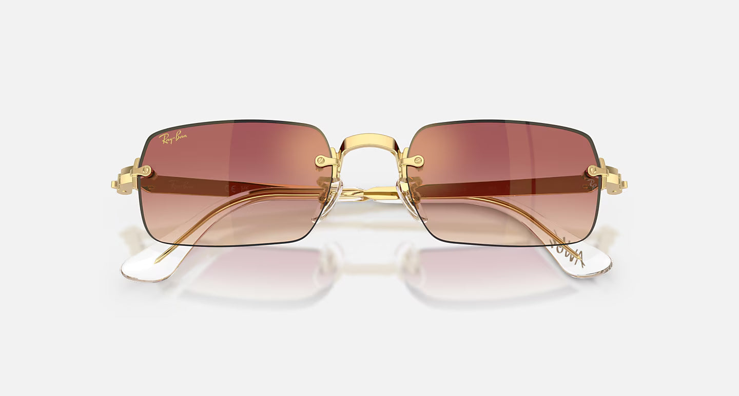 Ray-Ban Sunglasses By A$AP Rocky - Polished Arista Gold/Clear Gradient Dark Violet