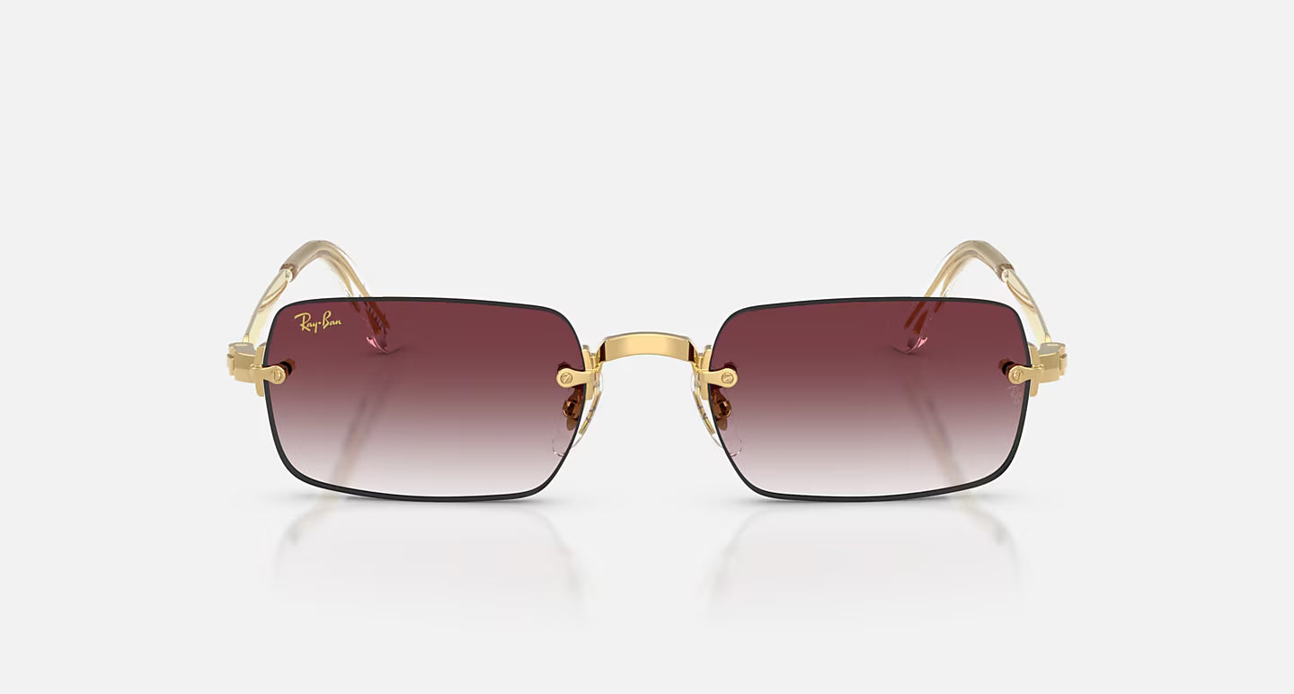 Ray-Ban Sunglasses By A$AP Rocky - Polished Arista Gold/Clear Gradient Dark Violet