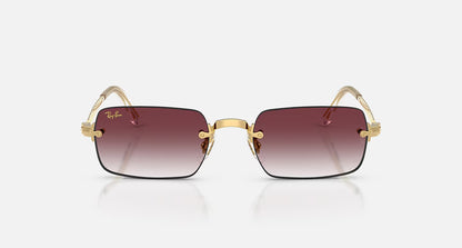 Ray-Ban Sunglasses By A$AP Rocky - Polished Arista Gold/Clear Gradient Dark Violet