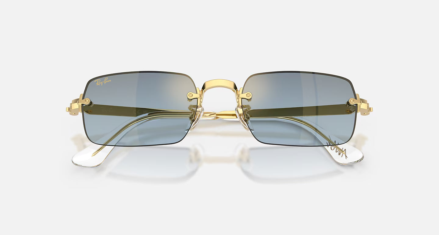 Ray-Ban Sunglasses By A$AP Rocky - Polished Arista Gold/Blue Gradient Dark Grey