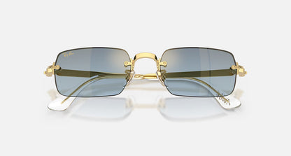 Ray-Ban Sunglasses By A$AP Rocky - Polished Arista Gold/Blue Gradient Dark Grey