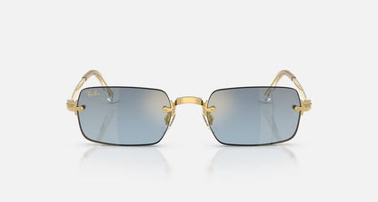 Ray-Ban Sunglasses By A$AP Rocky - Polished Arista Gold/Blue Gradient Dark Grey