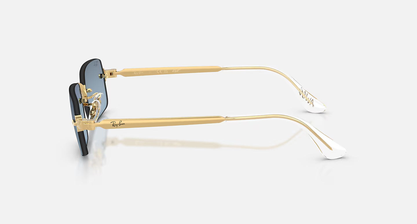 Ray-Ban Sunglasses By A$AP Rocky - Polished Arista Gold/Blue Gradient Dark Grey