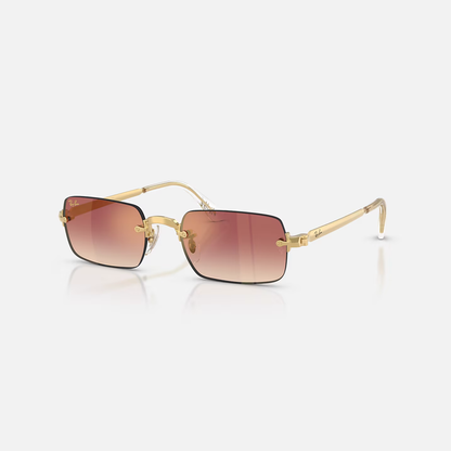 Ray-Ban Sunglasses By A$AP Rocky - Polished Arista Gold/Clear Gradient Dark Violet