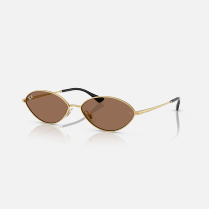 Ray-Ban Kai Bio-Based Sunglasses - Gold/Dark Brown