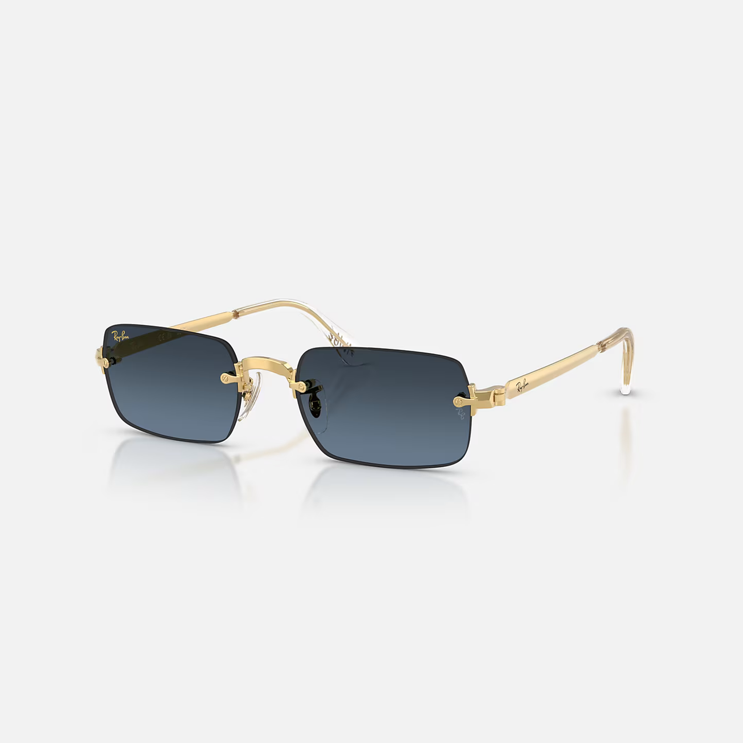 Ray-Ban Sunglasses By A$AP Rocky - Polished Arista Gold/Blue Gradient Dark Grey