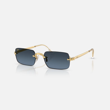 Ray-Ban Sunglasses By A$AP Rocky - Polished Arista Gold/Blue Gradient Dark Grey