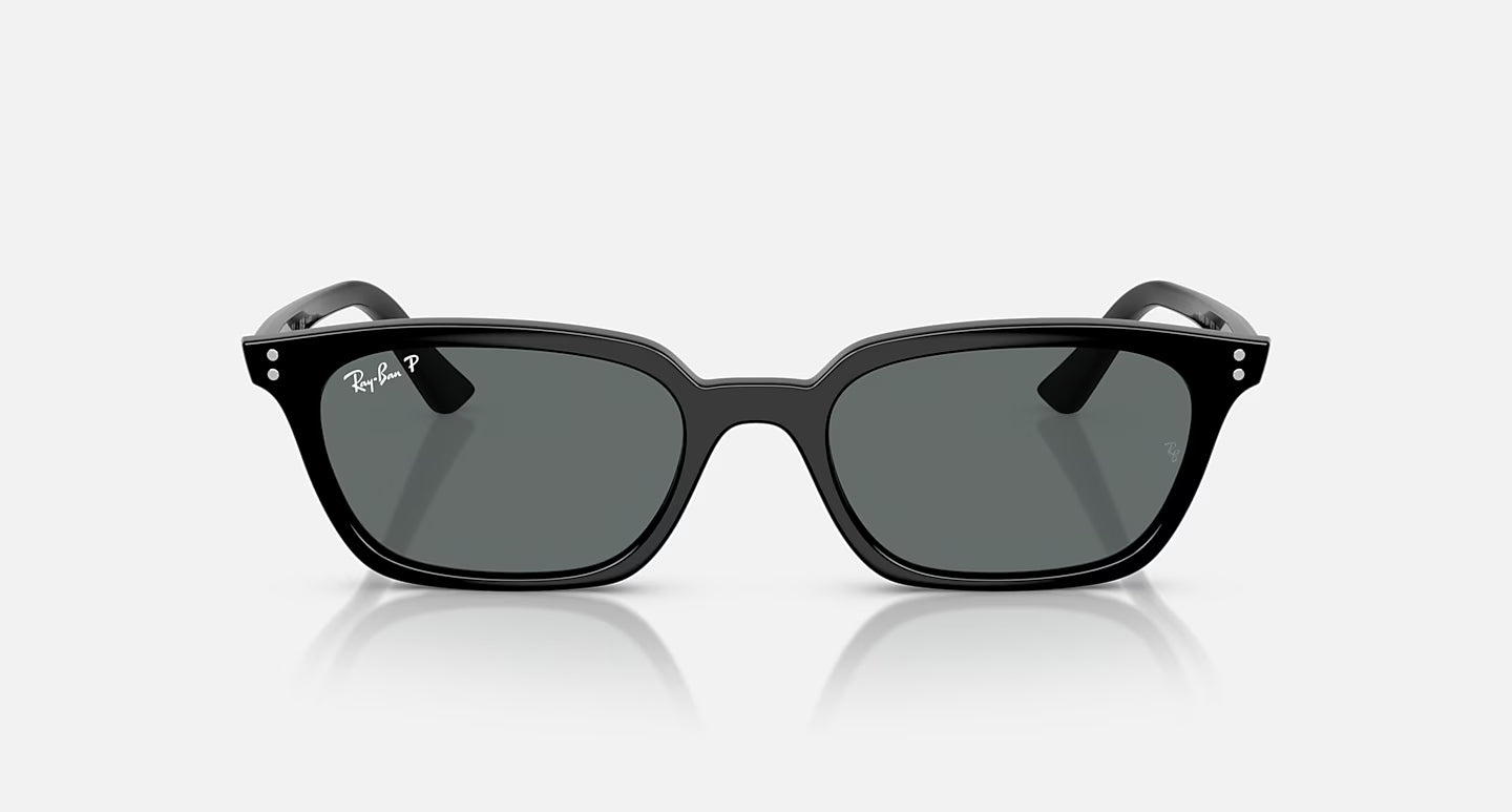 Ray-Ban Zaya Bio-Based Sunglasses - Polished Black/Dark Grey Polarised