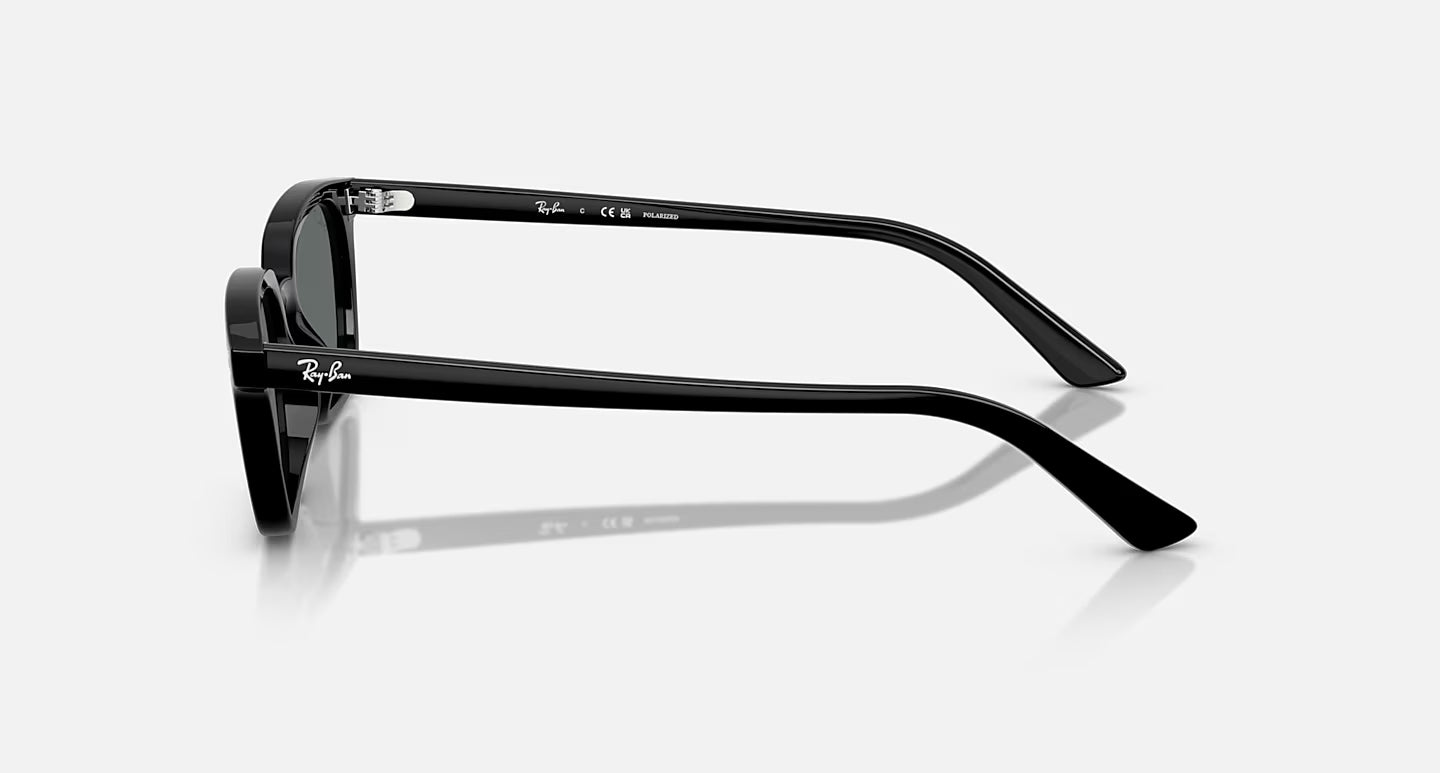 Ray-Ban Zaya Bio-Based Sunglasses - Polished Black/Dark Grey Polarised