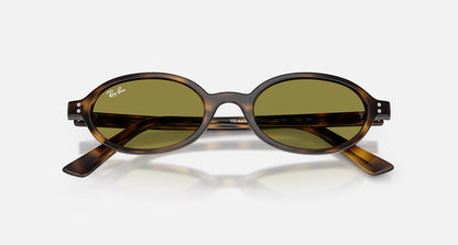 Ray-Ban Khal Bio-Based Sunglasses - Polished Havana/Green