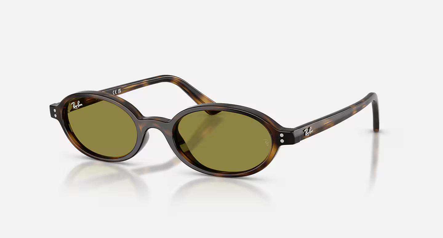 Ray-Ban Khal Bio-Based Sunglasses - Polished Havana/Green