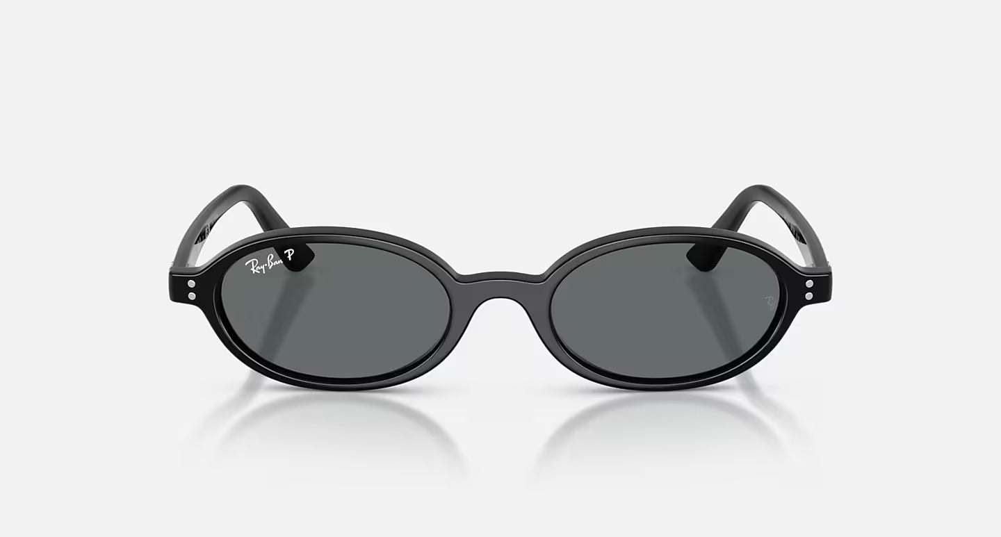 Ray-Ban Khal Bio-Based Sunglasses - Polished Black/Dark Grey Polarised