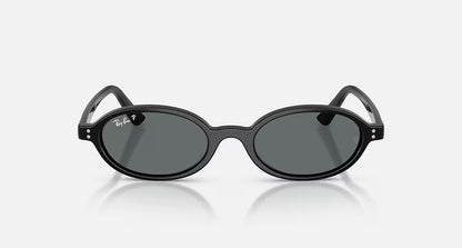 Ray-Ban Khal Bio-Based Sunglasses - Polished Black/Dark Grey Polarised