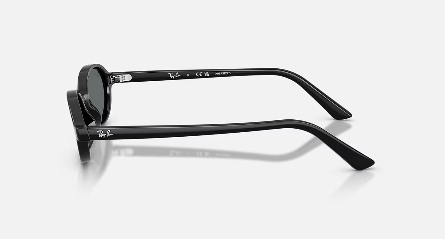 Ray-Ban Khal Bio-Based Sunglasses - Polished Black/Dark Grey Polarised