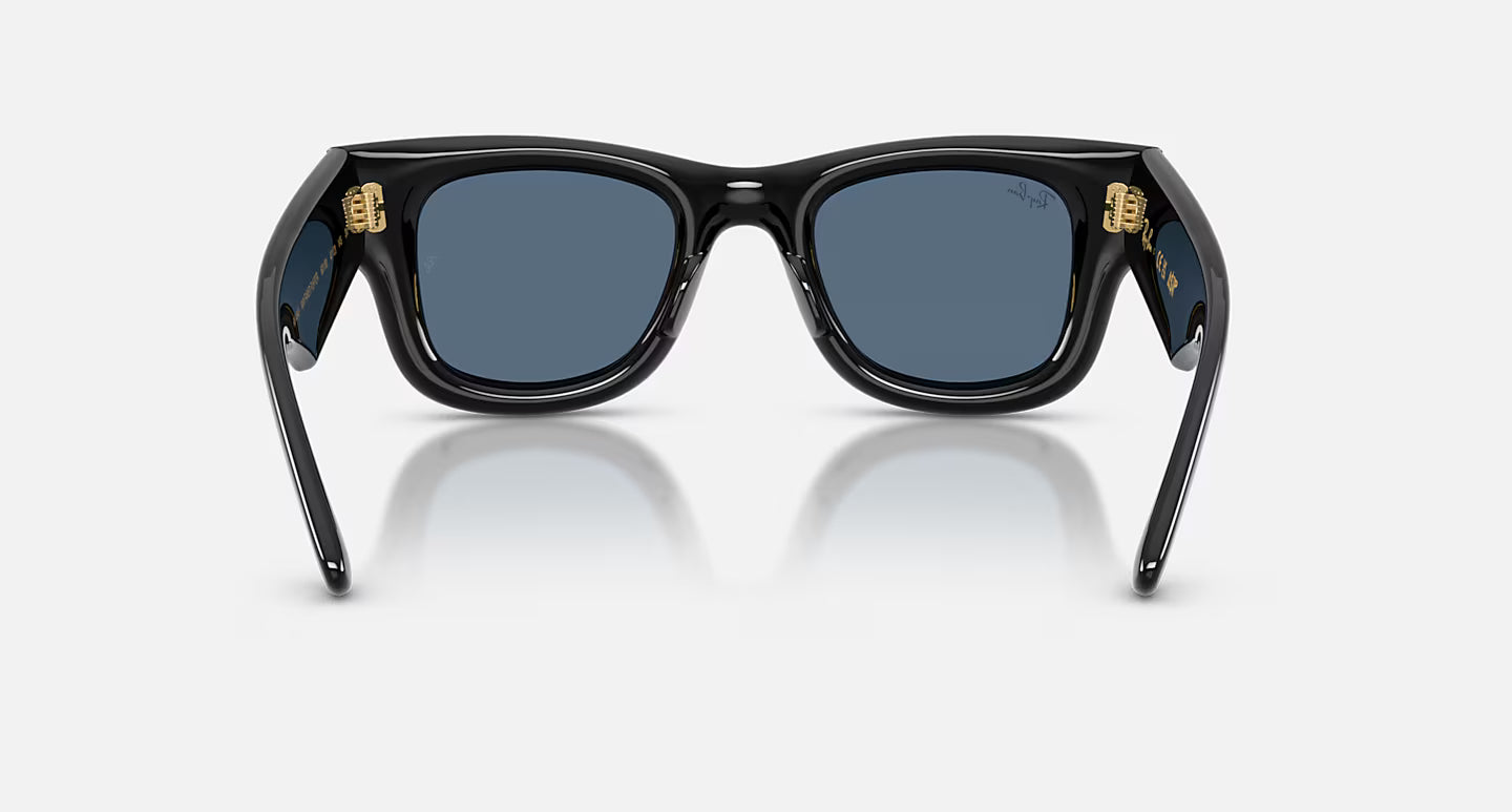Ray-Ban Wayfarer Puffer - Polished Black/Dark Blue