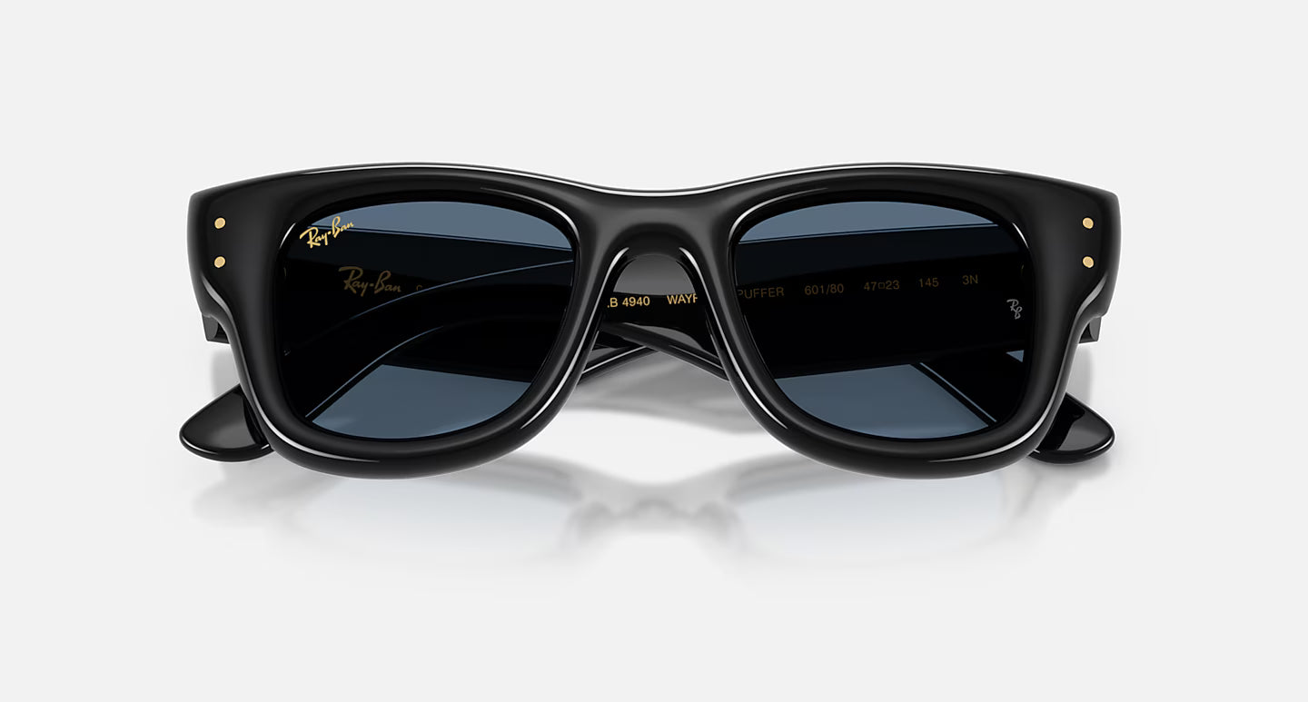Ray-Ban Wayfarer Puffer - Polished Black/Dark Blue