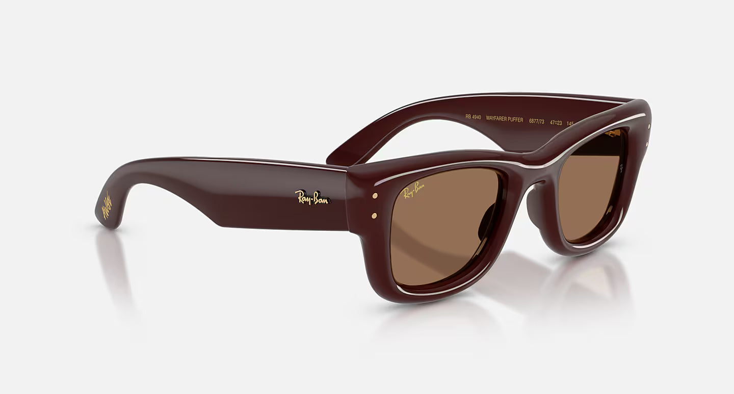 Ray-Ban Wayfarer Puffer - Polished Dark Brown/Dark Brown
