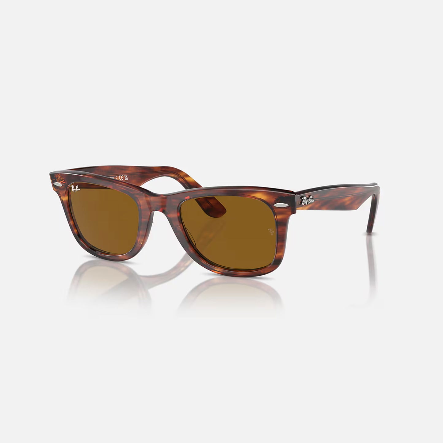 Ray-Ban Original Wayfarer Classic - Polished Striped Havana/B-15 Brown