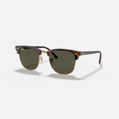 Ray-Ban Clubmaster Classics - Polished Tortoise On Gold/Green