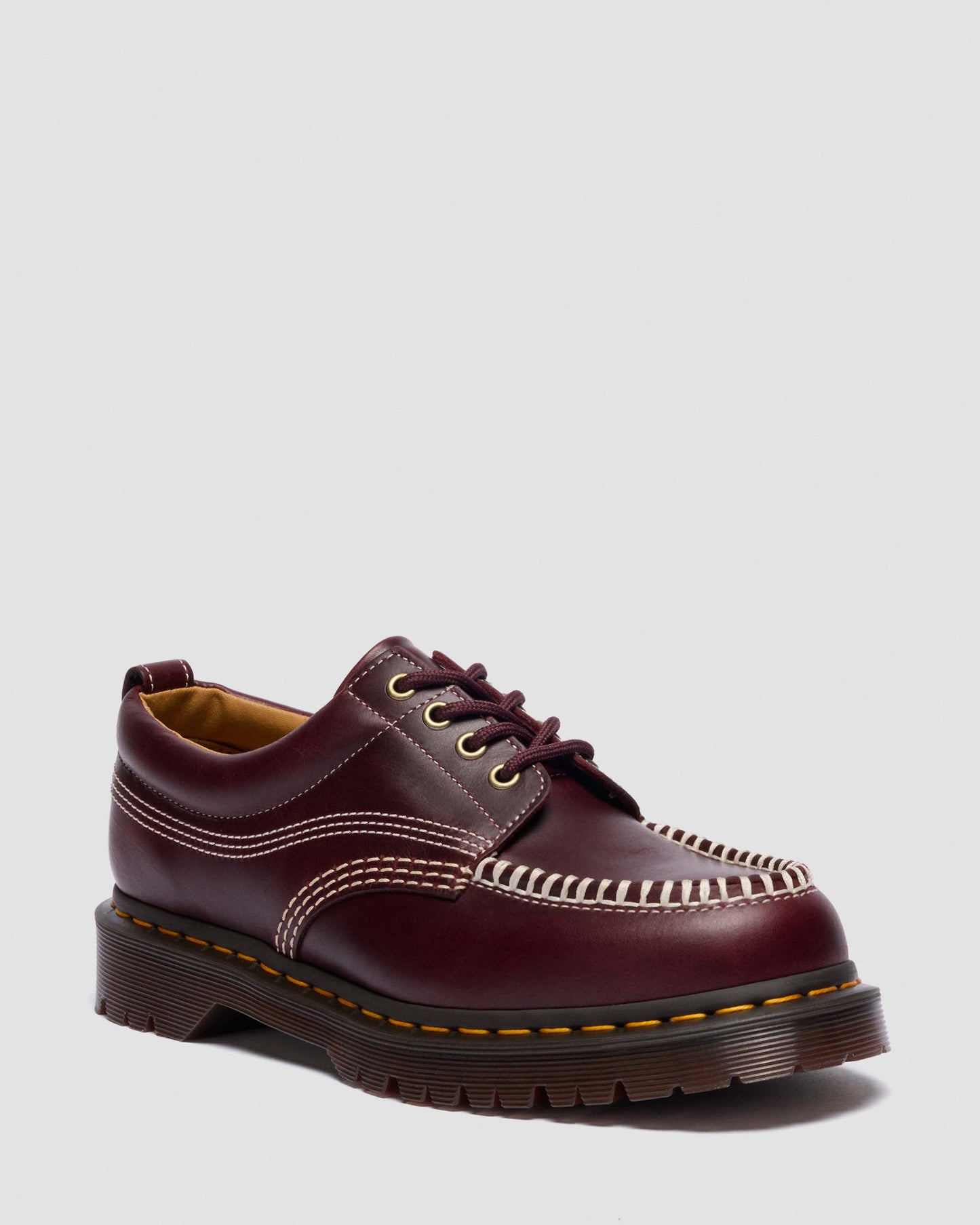 Dr Martens Cherry Red Orleans Lowell Moc Toe Shoes