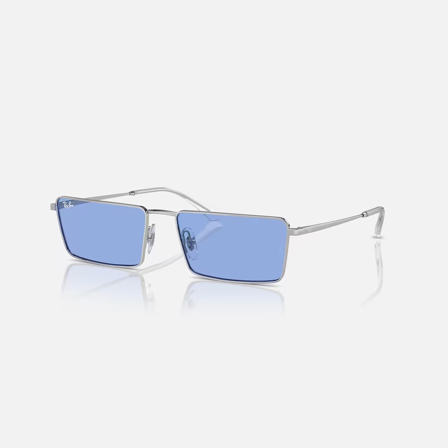 Ray-Ban Emy Bio-Based Sunglasses - Polished Silver/Blue