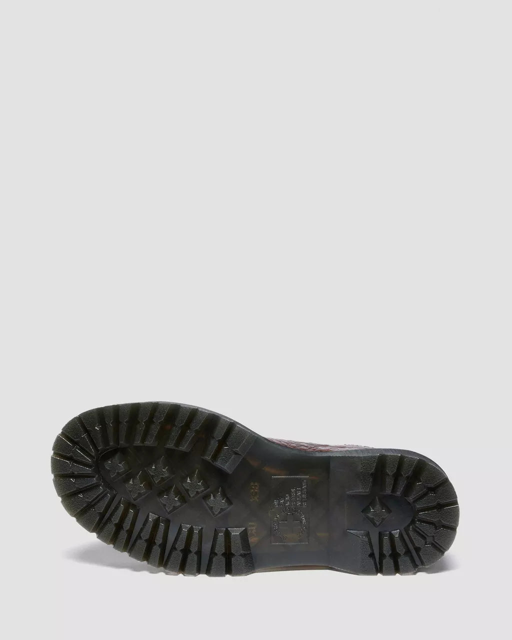 Dr. Martens Rejena Mary Jane Croc Embossed Leather Shoes - Mocha Brown