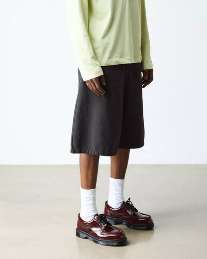 Dr. Martens Lowell Cherry Red Lacquered Moc Toe Shoe