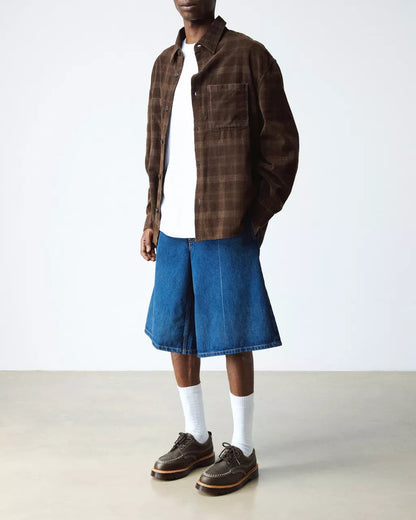 Dr. Martens Lowell Wild Grain Leather Moc Toe Shoes - DMS Olive