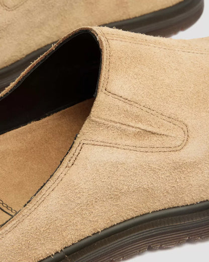 San Hairy Suede Mules - Savannah Tan