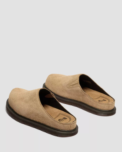 San Hairy Suede Mules - Savannah Tan