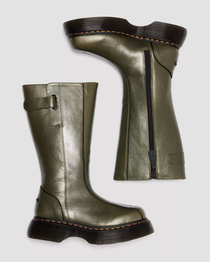 Dr. Martens Buzz Hi Eclipse Leather Boots - Olive Green