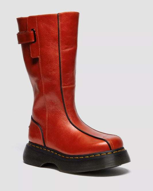 Dr. Martens Buzz Hi Eclipse Leather Boots - Flame Orange