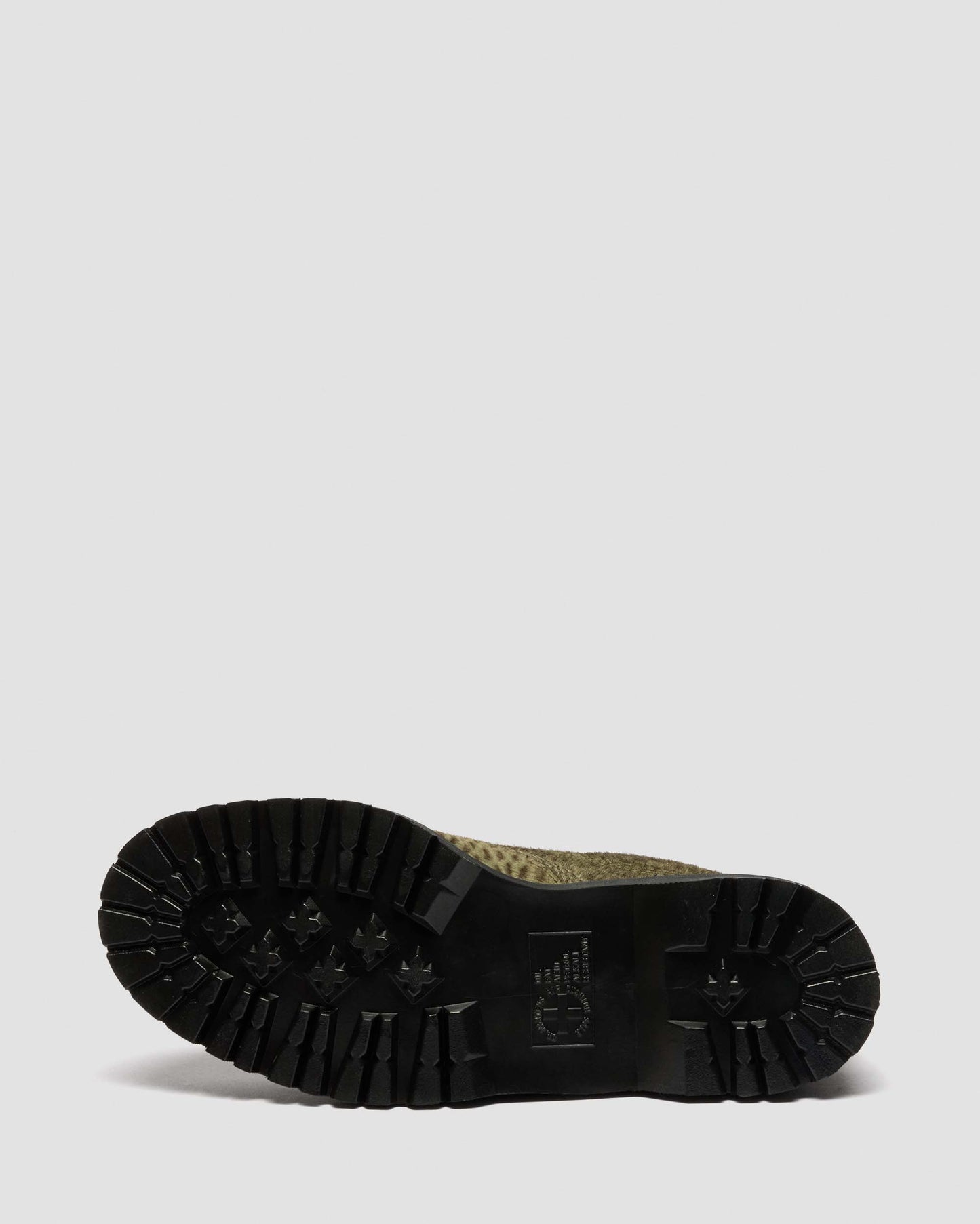 Dr. Martens Lowell Hair On Leather Moc Toe in Olive Green