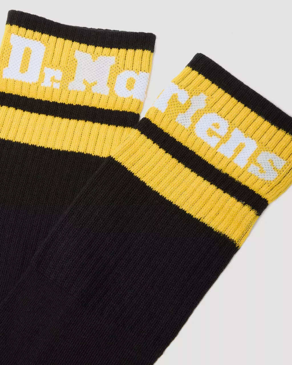 Dr. Martens Athletic Logo Organic Cotton Blend Socks Black & Yellow